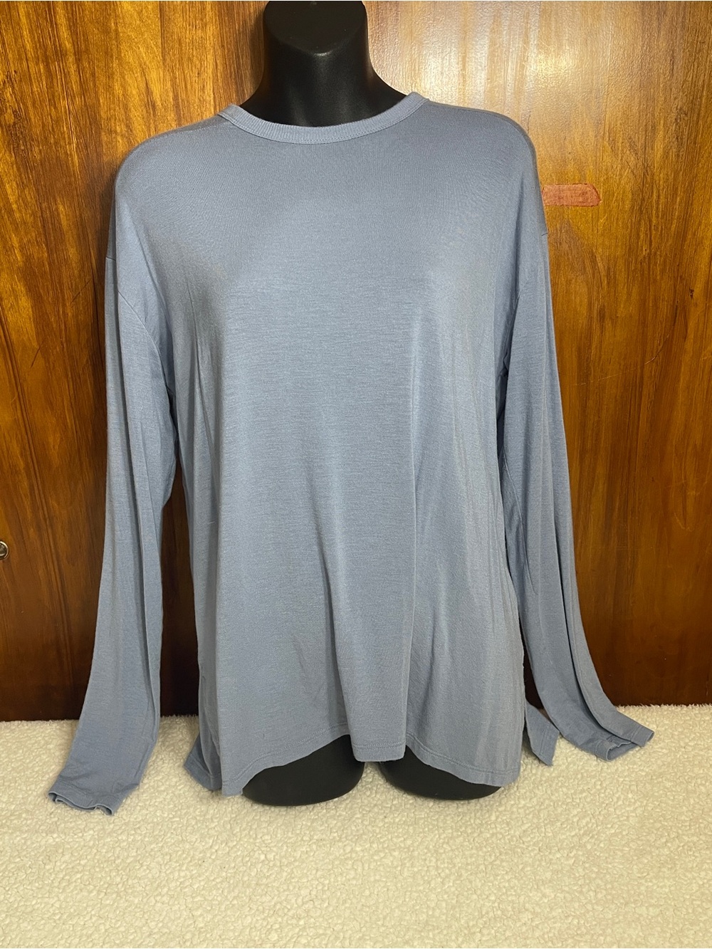 American Eagle Soft & Sexy Slate Blue Long Sleeve Top